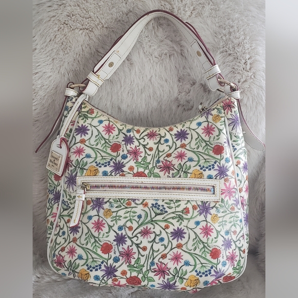 Dooney & Bourke Handbags - Rare DOONEY & BOURKE Floral Rainbow Zipper Shoulder Bag Purse Sachtel